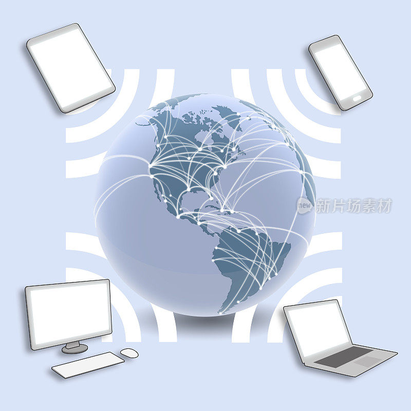 连接设备的全球互联网流量