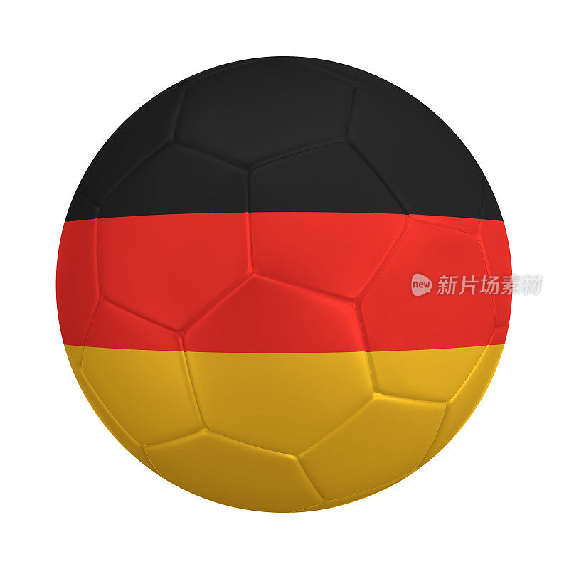 带有德国国旗颜色的足球