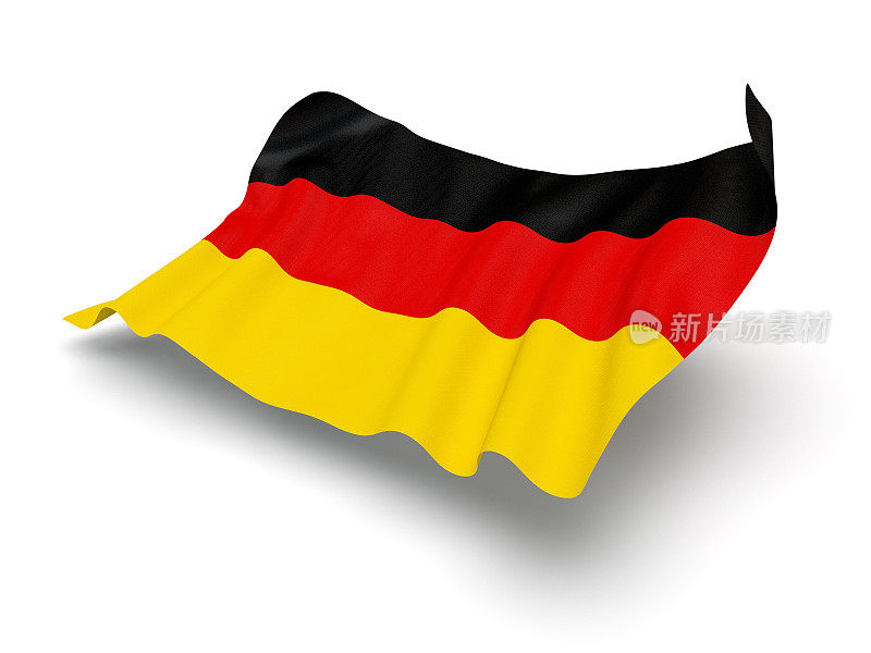 盘旋的德国国旗(剪影路径)