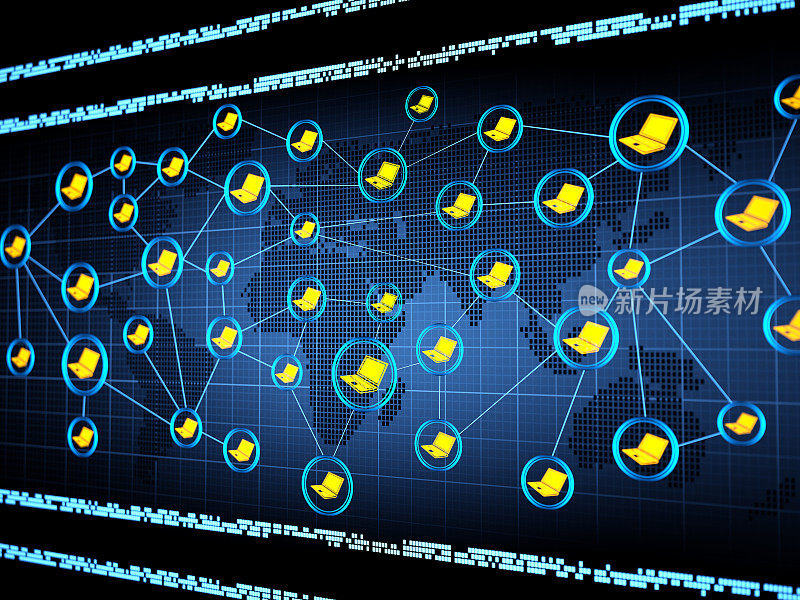 互联网通信数字概念