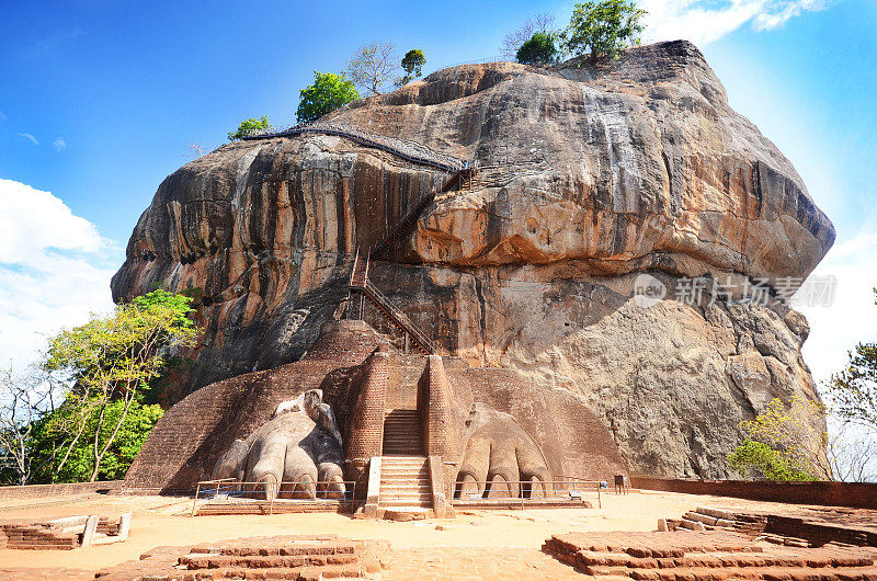 斯里兰卡西格里亚岩石堡垒的基地