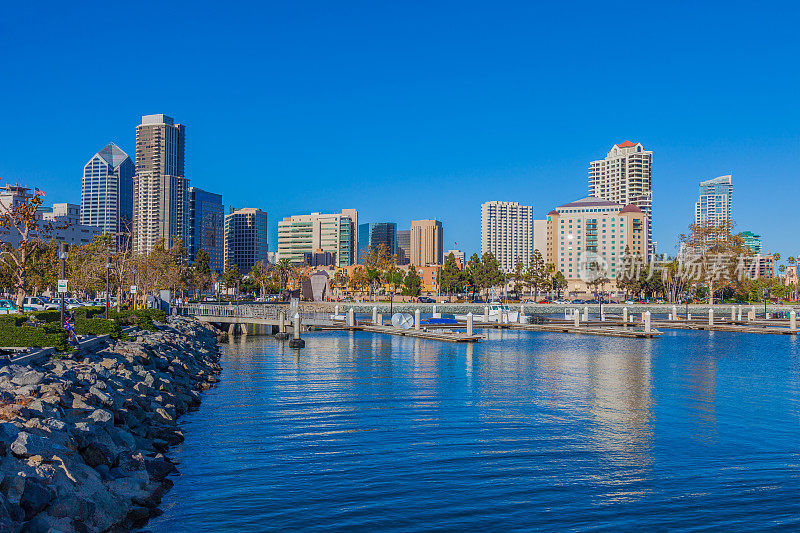 城市景观与圣地亚哥天际线，Ca