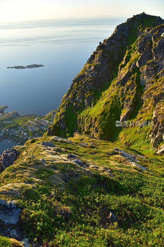 挪威罗浮敦群岛全景，日落美景