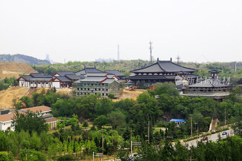 中国河北省唐山市的城市建设风景。
