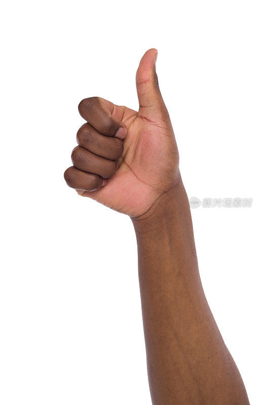 黑人男性做拇指向上的手势