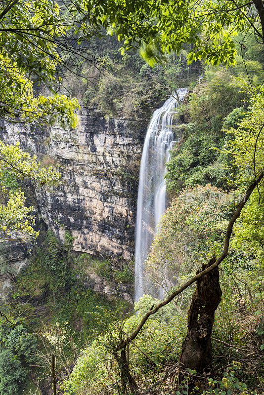 华坪自然保护区的瀑布
