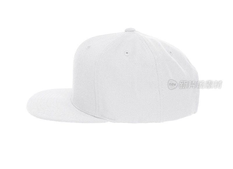 空白棒球帽颜色白色侧视图