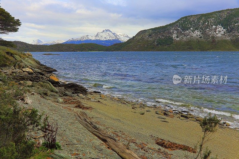 比格尔海峡湾水-乌斯怀亚景观-火地岛，阿根廷