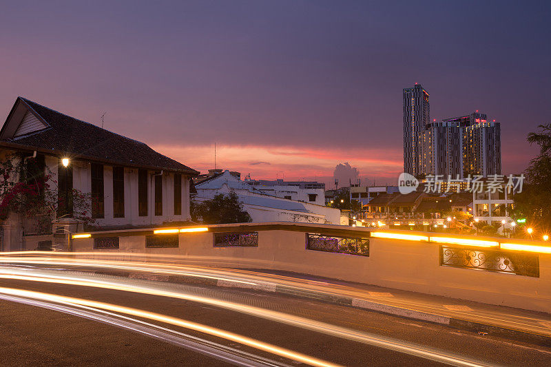 马六甲的城市天际线