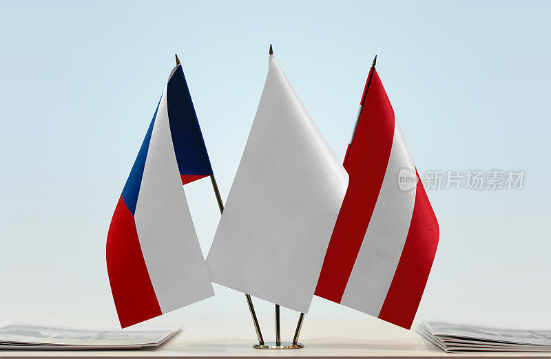 捷克共和国和奥地利国旗