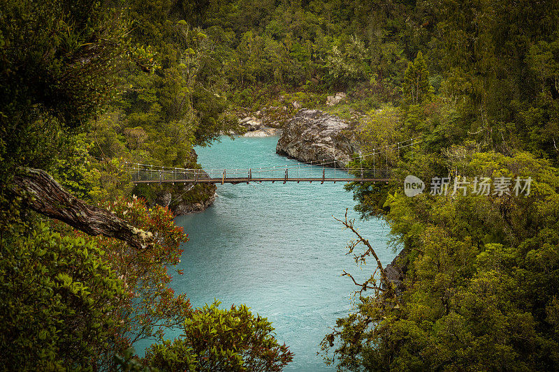 霍基提卡湖峡谷的风景，霍基提卡，南岛新西兰，旅游目的地