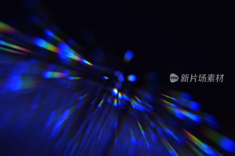 爆炸网络连接抽象背景霓虹彩色光火花光束速度运动火花Bokeh未来模式