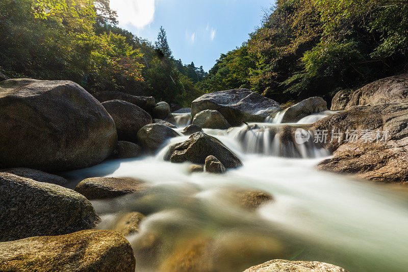 原始山溪长时间暴露