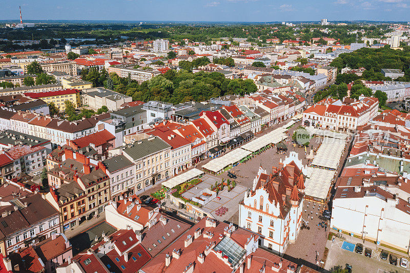 波兰Rzeszow市鸟瞰图