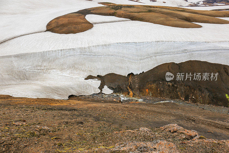 冰岛的火山景观