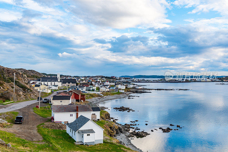 早晨的村庄，加拿大的Twillingate