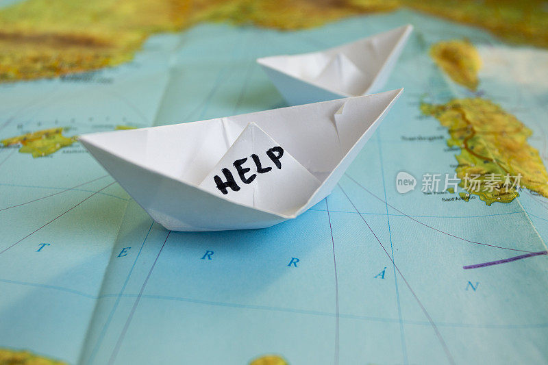 纸船地图帮助难民