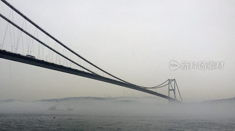 伊斯坦布尔，Ortakoy，博斯普鲁斯海峡上的一座桥