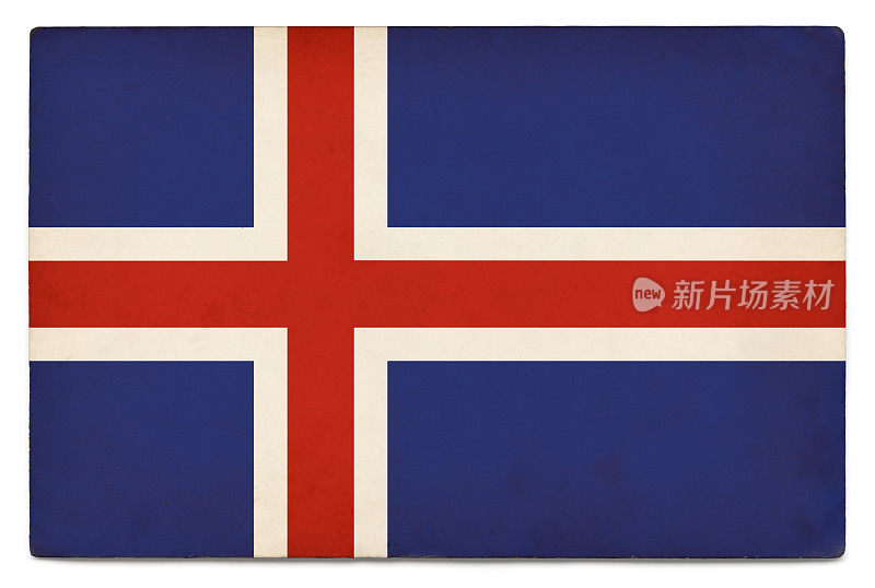 白色的冰岛垃圾旗