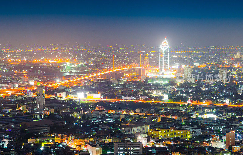 泰国曼谷的城市景观全景