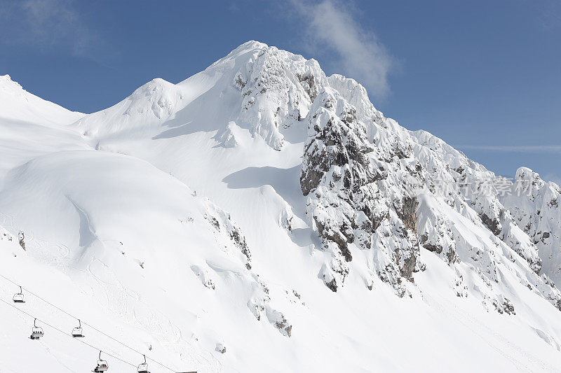 山顶有滑雪道