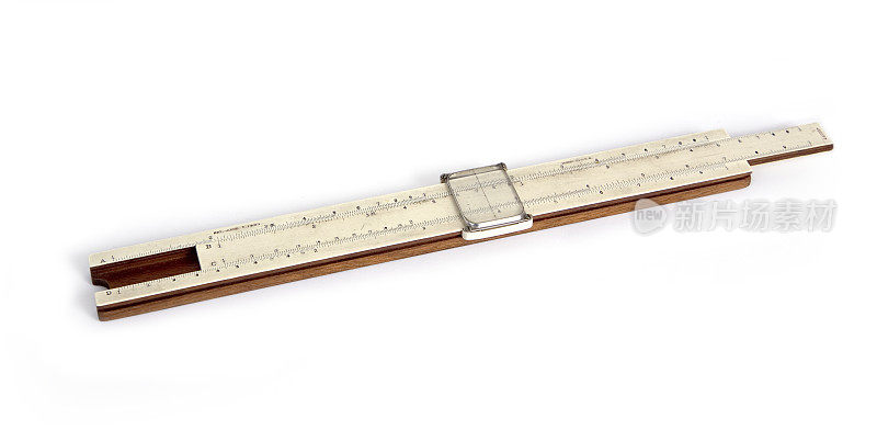 古董木制计算尺-数学家的早期计算器
