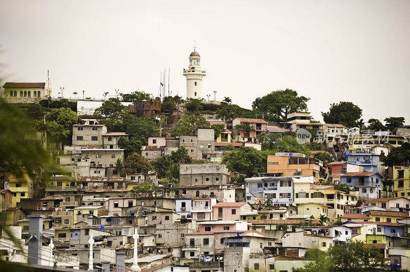 厄瓜多尔瓜亚基尔的圣安娜山灯塔