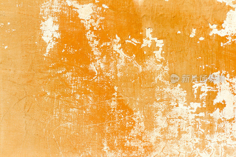 橙色-棕色斑驳的罗马墙背景纹理