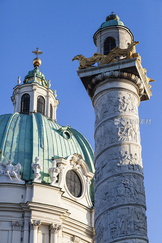 奥地利维也纳卡尔斯科奇圆顶圆柱