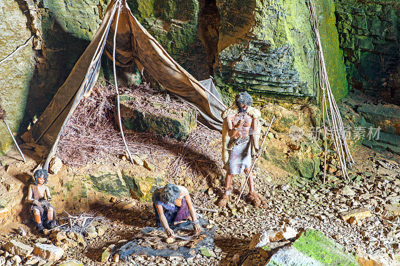 法国Balme洞穴史前穴居人家庭营地