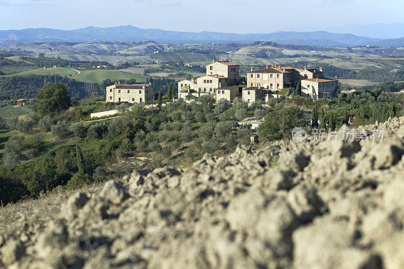 意大利托斯卡纳的典型景观和聚落。