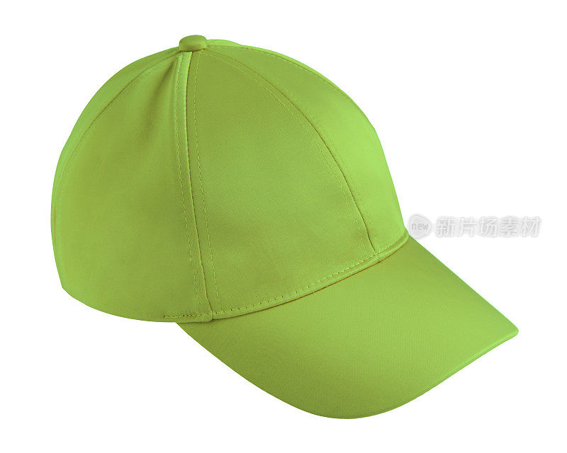 绿色的黄绿色帽孤立在白色