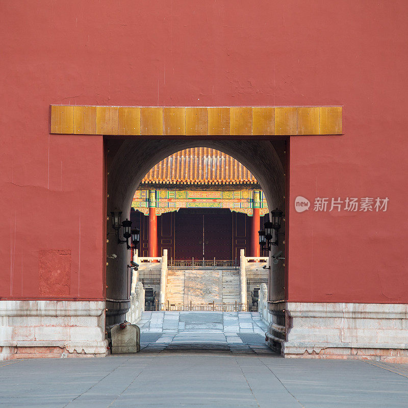 中国北京的紫禁城城墙