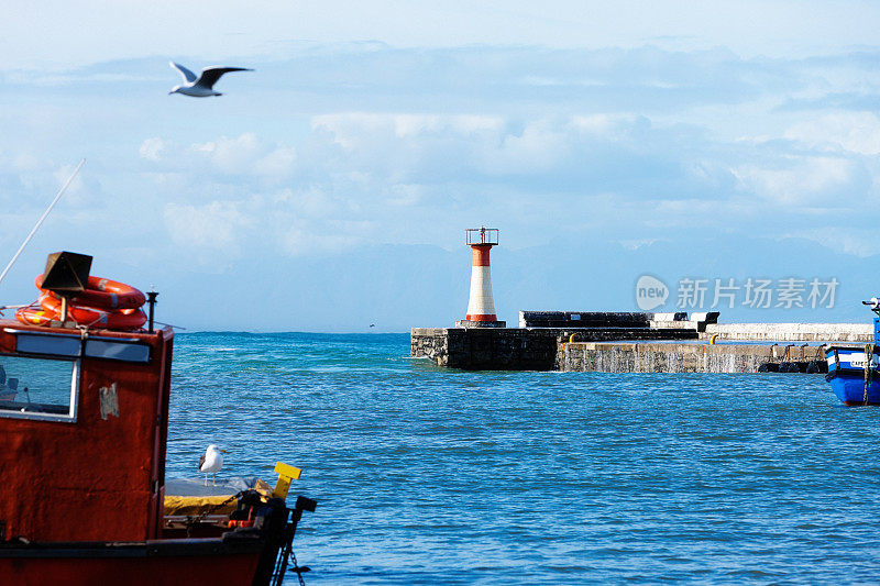 开普敦，卡尔克湾渔港和灯塔