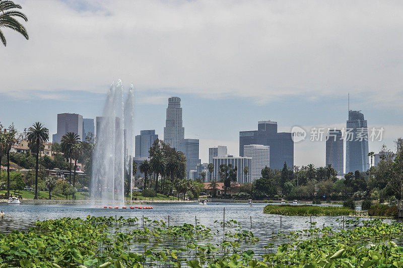 回声公园湖在回声公园，加州在洛杉矶