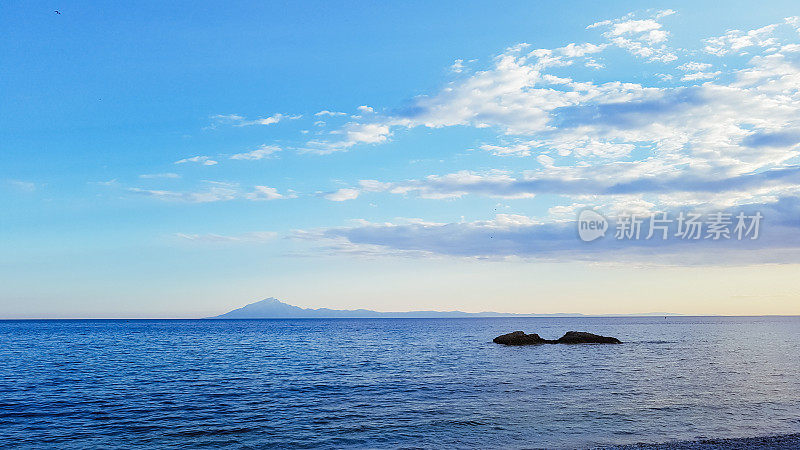 令人惊叹的海景，爱琴海，萨索斯，希腊