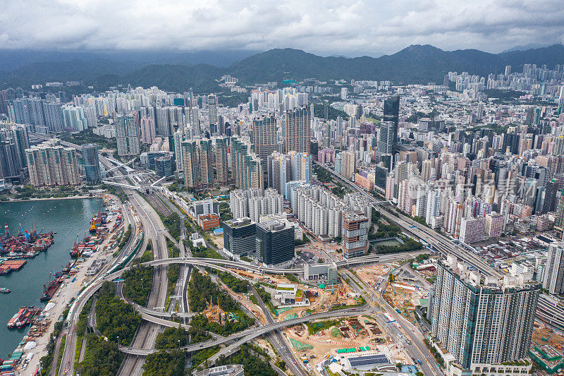 香港拥挤的公寓楼