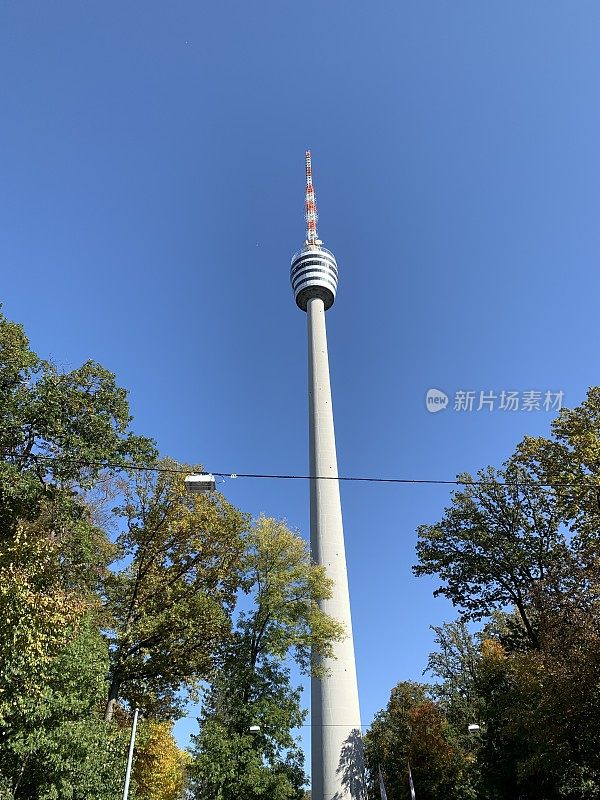 斯图加特，德国-电视塔，Fernsehturm，秋天