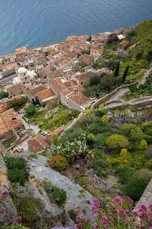 希腊伯罗奔尼撒半岛的Monemvasia