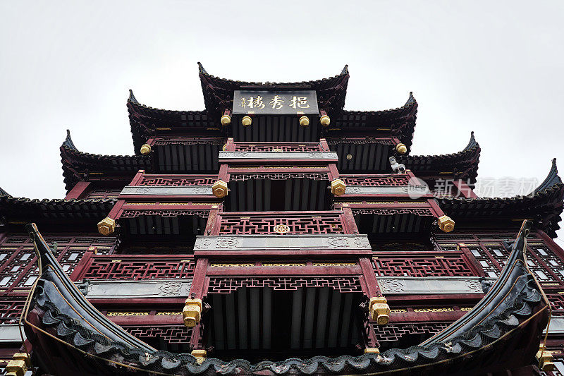 上海城隍庙建筑群的中国古建筑。