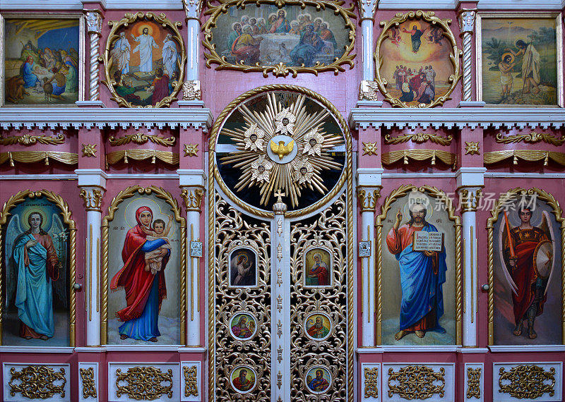 莫斯科圣亚历克西斯大都会教堂-圣像墙，Bayramaly，玛丽地区，土库曼斯坦