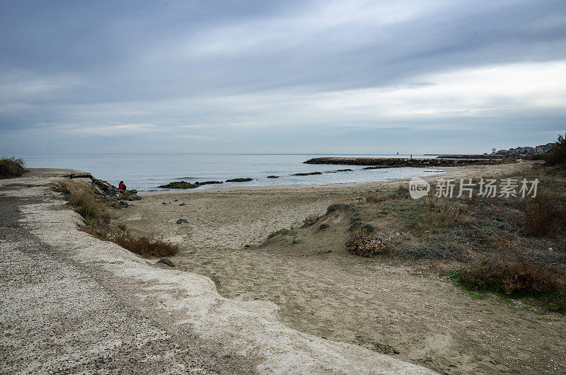 波莫瑞黑海海岸的游客