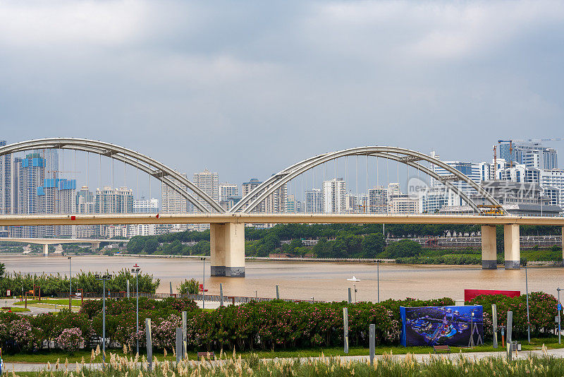 中国广西南宁永和大桥的特写