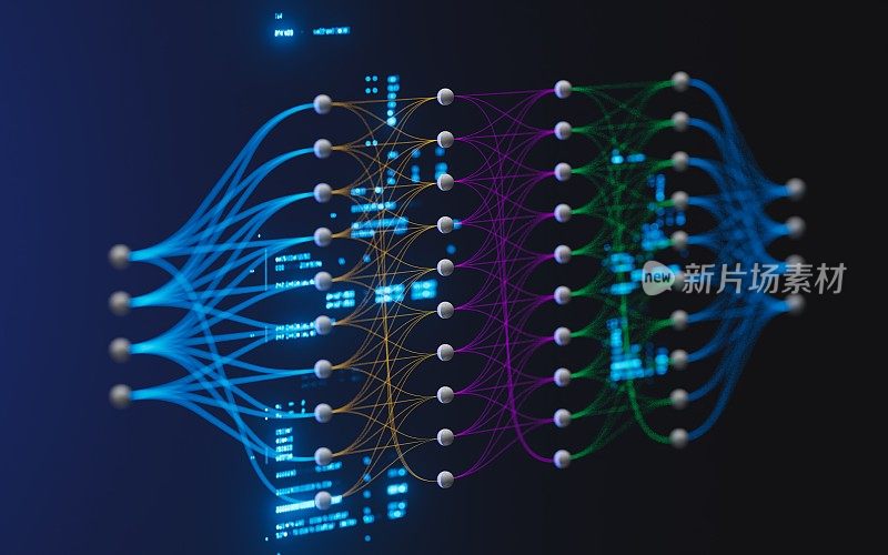 神经网络节点深度学习人工智能机器学习模型