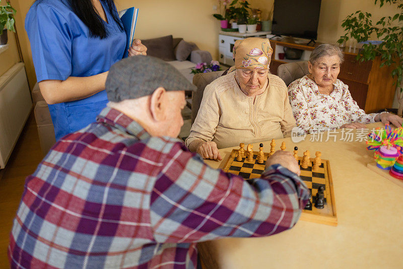 养老院象棋比赛