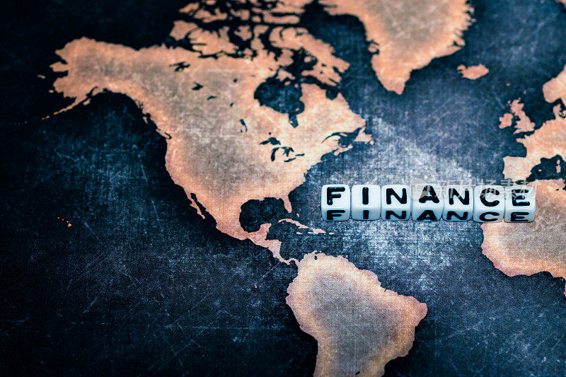 金融grunge世界地图