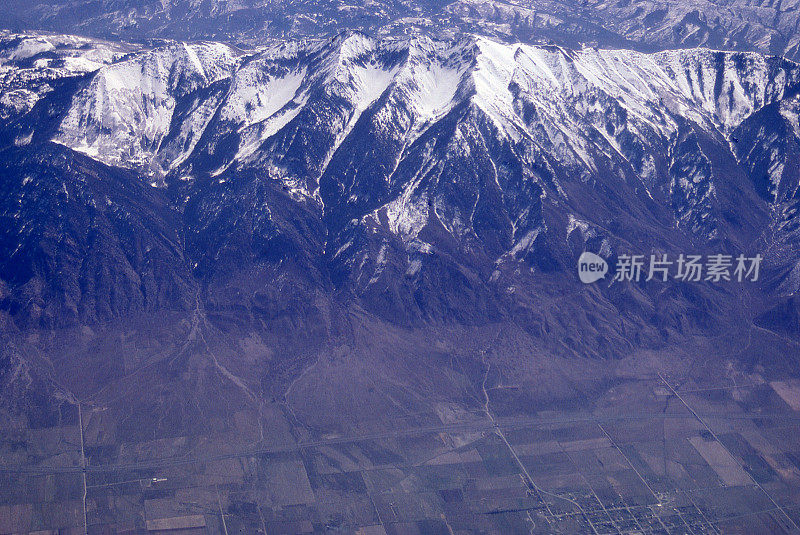 沃萨奇断层带和山脉冬季犹他州盐湖城