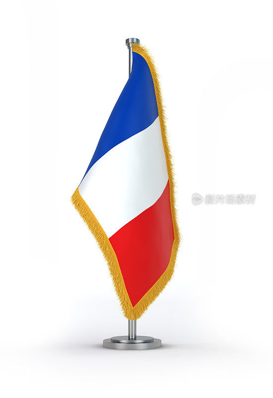 金色流苏的法国国旗