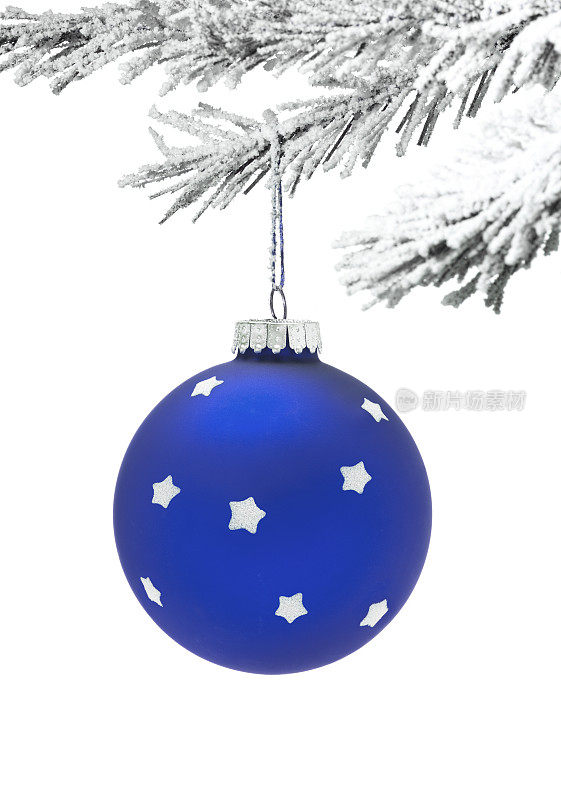 蓝色的小玩意和圣诞树