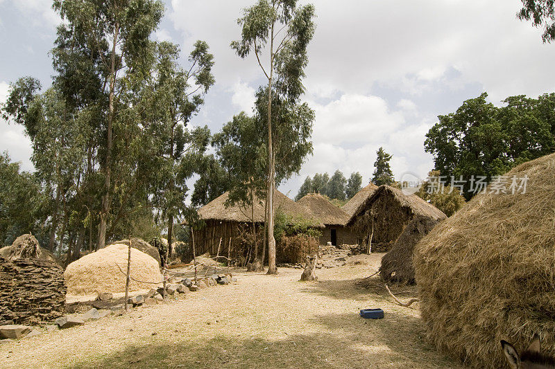 埃塞俄比亚的非洲村庄